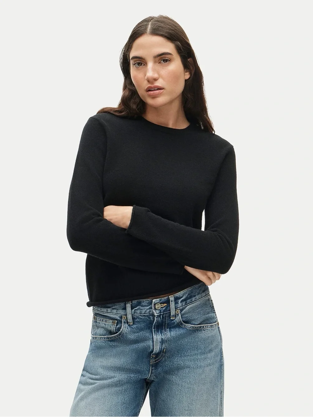 J Crew Rolled cashmere long-sleeve sweater
